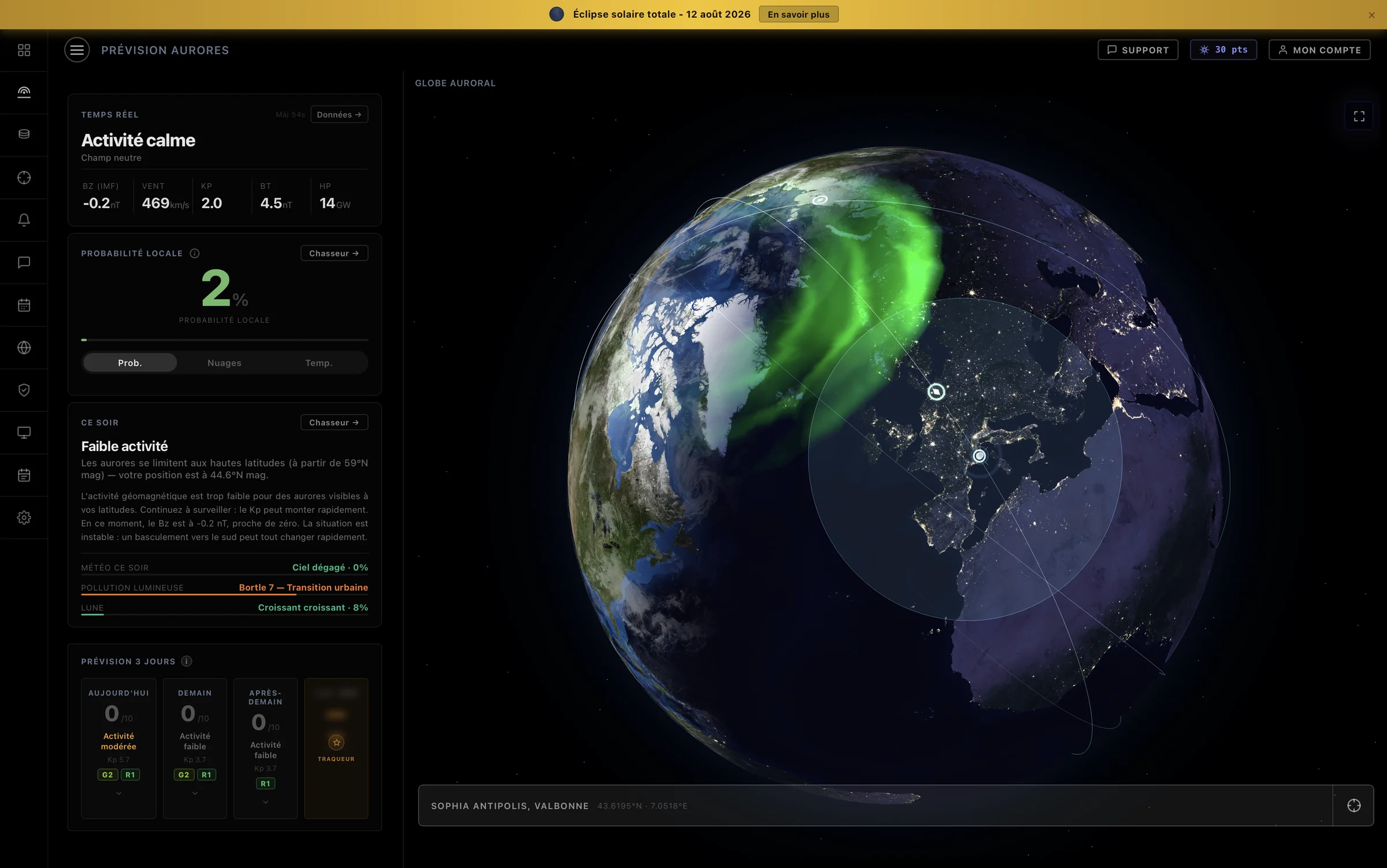 Dashboard PULSAR Space Weather